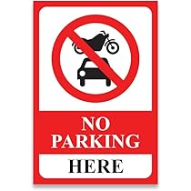 Zackzik No Parking Sign – Durable Vinyl Board for Gates, Parking