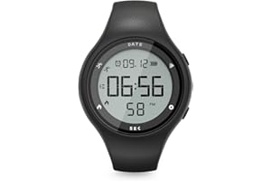 FOCWONY Digital Waterproof Pedometer Watch, Fitness Tracker, Step Counter, Distance, Vibrating alarm clock, Stopwatch, Great Gift for for Kids Childrens Teen Girls Boys Women