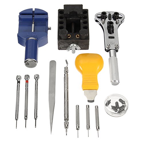 BABAN 13pcs Uhrmacherwerkzeug Uhr Werkzeug Tasche Reparatur Set Uhrwerkzeug Gehäuse Öffner - 3
