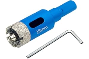 Teronbeta Diamant Lochsäge 18mm mit Zentrierbohrer, Professionellen Hartgelötet Diamant Kernlochbohrer für Fliesen, Porzellan, Keramik, Glas, Quarzit, Marmor