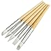 5 Pcs DIY Silicone Head Wooden Handle Nail Art Carving Painting Design Gel Brush Pen Nail Art Salon Tool Set