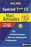 Image de Maxi Annales Spécial Tle ES : Sujets corrigés