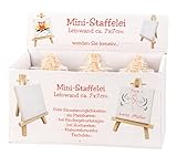 Set aus 24 Mini-Leinwänden zur Beschriftung von diversen Themen, Namen etc...