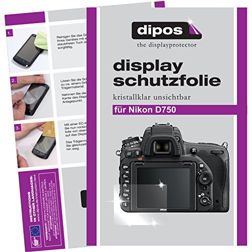 dipos Films de protection d   cran pour Nikon D750  6 unit  s  - transparent film de protection d ecran