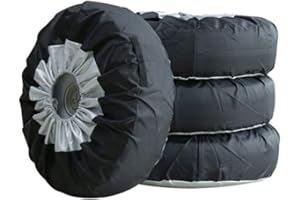 MOOUK Universal-Ersatzrad-Abdeckungen, 33 - 48,3 cm (13 - 19 Zoll), Auto-Schneesocken, Reifenschutz-Schutz, staubdicht, Aufbewahrungsbeutel (4 Stück)