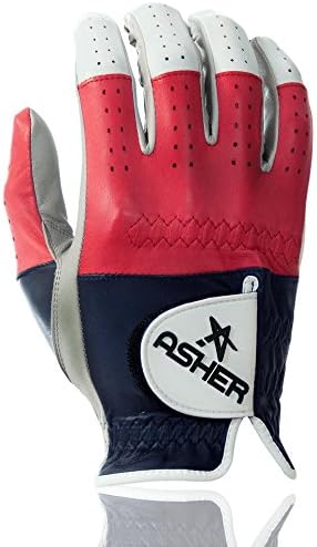 Men's Asher Premium Cabretta Leather Golf Glove (L/H Glove for right handed golfers)