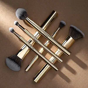 MARS Artist's Arsenal Make-up Brushes Set, Pack of 6 Face & Eye Brush Kit, Golden