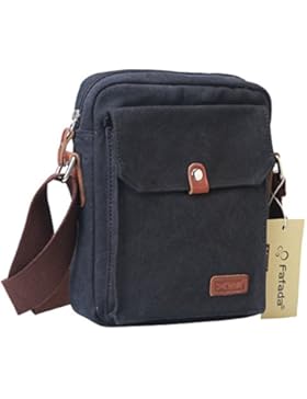 Fafada Umhängetasche Herren Damen Retro Canvas Freizeit Schultertasche Handtasche Schultasche Messenger Bag