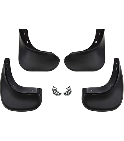 Produktbild von Renault Zubehör MDAK Kotflügel Set 4-tlg. Für Renault Kangoo 1997-2024 - Schwarze Schmutzfänger Aus Gummi Auto Kotflügel Schwarz