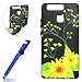 Produktbild Huawei P9 Hülle,Schwarz Silikon Case für Huawei P9,MoreChioce Schön 3D Ginkgo Biloba Muster Weich Silikon Ultra Dünn TPU Protective Silikonhülle Hybrid Back Cover Stoßfest Kratzfeste Kristall Flexible Gel Case Defender Bumper für Huawei P9 + 1x Blau Stylus Stift
