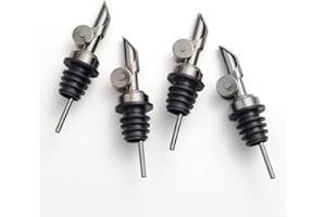 Molimoli Beccuccio in Acciaio Inossidabile con Meccanismo Automatico Anti-Ossidazione, Dosatore per Bottiglie di Alcol, Erogatore per Olio d'Oliva, Beccuccio per Vino e Olio, Confezione