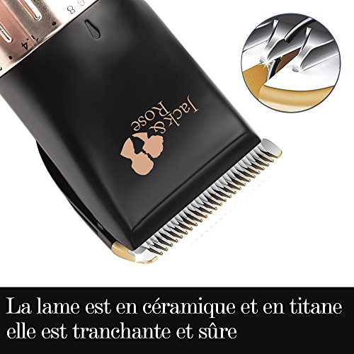 Jack & Rose professional Kabellos Haarschneider Kit Haarschneidemaschine Haircut Set All in One Lithium Wiederaufladbare Trimmer Haarrasierer mit 8 Kämme für jede Frisur - 4
