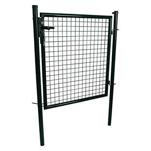 Gartentor mit Pfosten grün Gartentüre Zauntor Hoftor mit Schloß 100x100