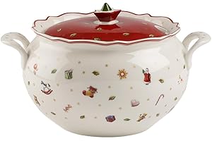 Villeroy & Boch Toy's Delight Soupière, 3 litre, Porcelaine Premium, Blanc/Rouge