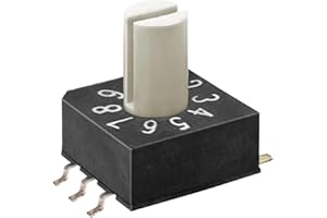 BOULESENM Commutateur rm3haf-10, RM3HA-10R-V-T/R 0-9/10 avec poignée 3:3, Commutateur Rotatif Commutatéur de codage à cadran rotatif de type bouton commutatéur à cadran de codage rotatif 10