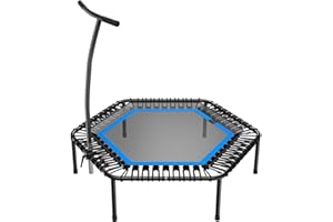 ‎BELLICON bellicon Jumping Fitness Trampolin 137cm mit Haltegriff | 3-teiliger Rahmen - Einfacher Aufbau | Mit Patentierten Seilringen | Das Original - Made in Germany