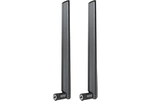 WiFi 6E Tri-Band 2.4GHz + 5 GHz + 6GHz Omnidirectional WiFi 6 Antenna Aerial for PC Desktop Computer PCI-E Wireless WiFi 6 6E Router Hotspot Network Range Extender Booster (Pack of 2), Supaerial