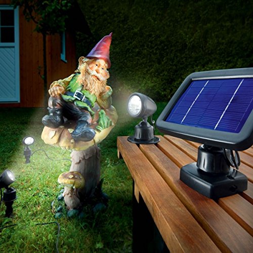 BUVTEC Solarleuchte – Solarspot Trio mit drei Spots schwarz und 2 zusätzlichen Verlängerungskabeln je 5 m esotec - 3