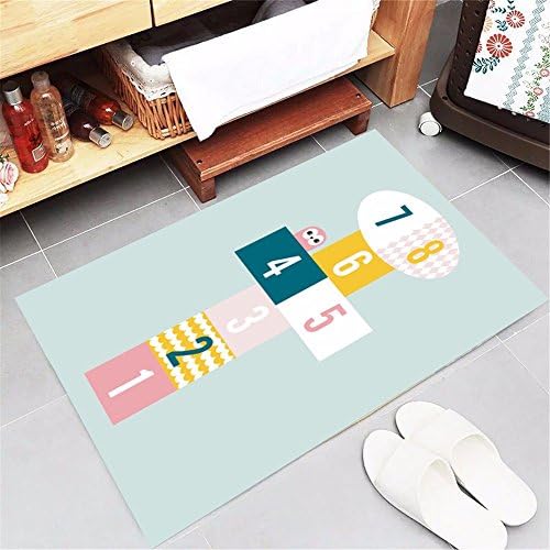 XIAOXIAO Doormat 3D Printing Cute Coffee Table Kitchen Bathroom Waterproof Non-Slip Mat 50ร80Cm,C