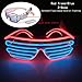 Produktbild Enjoydeal EL Draht LED leuchten Shutter Wayfarer Rave Brille W£¬Sound Adjustment£¬Roter Rahmen und Blau