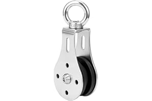 Aatpuss Umlenkrollen, 360° Rotations-Traktionsrad, 304 Edelstahl Umlenkrollen, Belastung 300kg, Fitnesszubehör