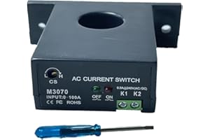 LELUKEE Stromerfassungsrelais AC-Stromerfassungsschalter 0-100 A Schließer Amp-Sensor-Überwachungsrelais (M3070)