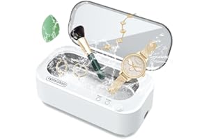 BUBBACARE Nettoyeur à Ultrasons, 48000Hz Nettoyeur Ultrasons Professionnel en Acier Inoxydable pour Tous Les Bijoux, Bac Nettoyeur Ultrasons Lunettes Ultrasonic Cleaner pour Bijoux,Montre, Lunettes, Dentie