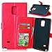 Produktbild Nancen Compatible with Handyhülle Galaxy Note 4 / SM-N9100 (5,7 Zoll) Lederhülle Style Acht Farbe Weich PU Flip Case Ledertasche/Schutz Etui, Karten Slot Foto Wallet Hülle