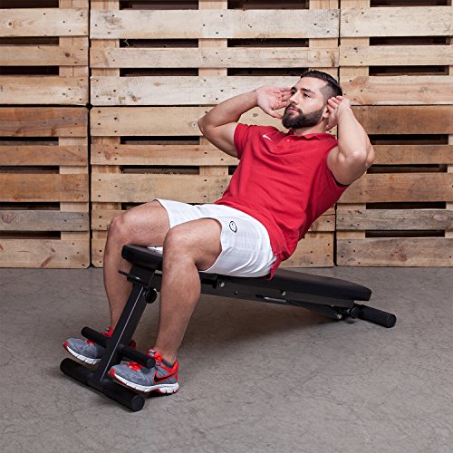 Klappbare Hantelbank von Profihantel | Überarbeitetes Model 2017 | Verstellbar, zusammenklappbar und dadurch platzsparend | Inkl. großem XXL-Übungsposter mit 30 Übungen - 6