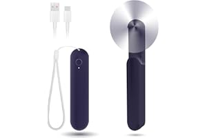 Venforze Mini Fan Handheld, 3 Speeds Rechargeable Quiet Mini Handheld Fan[12-24 Working Hours], Portable Type-C Slider Pocket Fan, Personal Small Fan for Travel, Home and Outdoor (Dark blue)