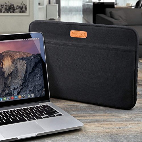 Inateck H  lle Sleeve Tasche f  r 35 8 cm  14 Zoll  Laptop Notebook Ultrabook Netbook und neue 2016 MacBook Pro 15 Zoll mit Touch Bar  Schwarz