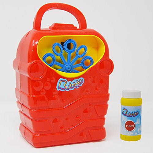 Preisvergleich Produktbild Seifenblasenmaschine BUBBLE Seifenblasen Spielzeug - inkl. 117ml Blasenlösung (Lila)