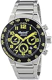 Ingersoll Herren-Armbanduhr XL Bison N0.67 Chronograph Automatik Edelstahl IN1512BKMB