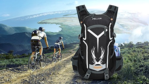 Pellor 18L Männer Frauen Fahrradrucksack Wasserdicht Schultertasche Reisetasche Bergsteigen Sportrucksack Mit Regenschutzkappe - 8