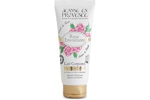 JEANNE EN PROVENCE - Lait Corporel Hydratant et Parfumé - Parfum Rose Envoûtante - 95% d'Ingrédients d'Origine Naturelle - Peau sèche - Fabriqué en France à Grasse - 200 ml