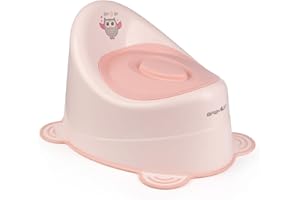 BABYLON Vasino per bambini con coperchio Snail anti scivolo Vasino per bambini wc, colore: rosa