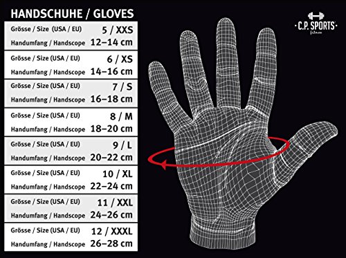 C.P. Sports Profi-Gym-Doppelbandagen-Handschuh, Fitnesshandschuh, Trainingshandschuh - 4