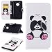 Produktbild Fine Finet Hülle für Motorola Moto G5, Leder Flip Case Niedlich Panda Muster Lederhülle Protective Cover Ledertasche Handyhülle Wallet Schutzhülle mit Standfunktion, Schwarz Augen