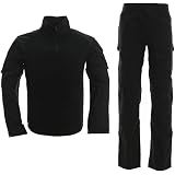 Men's Tactical Suit Combat Shirt and Pants Set Long Sleeve Ripstop Multicam Airsoft Clothing Woodland BDU Hunting Military Un