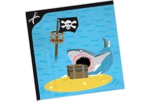 DH-Konzept 20 Servietten im * Piraten * für Party und Geburtstag Set Napkins Papierservietten Pirates Freibeuter Schwarze Flagge Totenkopf