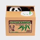Cute Panda stehlen Münzen Cents Penny Buck Geld sparen Box Fall Piggy Bank (Pack von One)