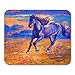 Produktbild Gaming Mauspads, Mouse Pad Original Oil Painting of Running Horse Modern Watercolors Animal Artistic Asia Asian 11.8"x 9.8" Decor Office Computer Accessories Nonslip Rubber Backing Mousepad Mouse Mat