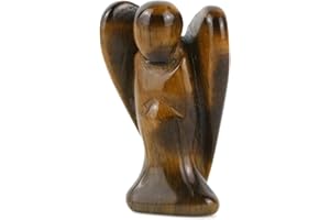 Ouubuuy Cuarzo Rosa Natural Cristal Piedra Preciosa Gema de ángel Regalo de Cristal de Tratamiento 4cm (Ojo de Tigre)