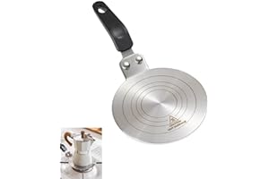 ‎GOCOFFUN Gocoffun Induktion Adapterplatte für Moka, Edelstahl Gasherd-Diffusorplatte 13cm, Induktionskochteller Adapter, für die Verwendung von Kaffeekannen, Kochgeschirr