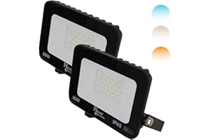 Nova Electricity Proyector LED 20W IP65 para Exterior - Foco Luz Neutra 4000K, Aplique de Pared Impermeable para Jardín y Farolas - Iluminación Segura y Duradera - PACK 2