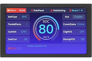 DALY Accessoires BMS intelligents, écran tactile de 4,3 pouces