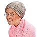 Produktbild NET TOYS Oma Perücke mit Dutt Großmutter Haarperücke Kinder grau Alte Frau Haare Strenge Lehrerin Damenperücke Grandma Kinderperücke Granny Faschingsperücke Kinderfasching