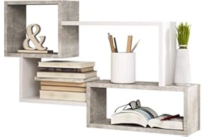 Selsey Panel de Pared Kassi Grande Color concreto Smart/Blanco Mate