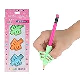 Hamkaw 3 Pcs Pencil Grips Handwriting Pencil Holder Children Pen Writing Aid Grip Set Posture Correction Finger Grip For Kids Preschoolers Children Adults