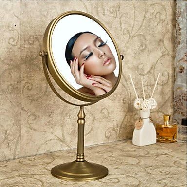Antique Brass Free Standing Vertical Cosmetic Mirror